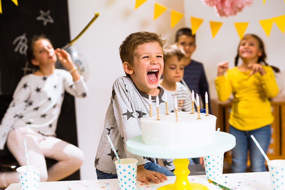 Young Boy Celebrating Birthday